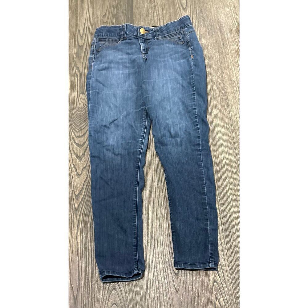 Democracy Womens Skinny Jeans Mid Rise Denim 6 Pockets Medium Wash Blue Size 6